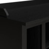 Kathy Ireland Bush Furniture Woodland 40W Shoe Storage Bench Black Suede Oak - WDS240BS-03