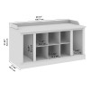 Kathy Ireland Bush Furniture Woodland 40W Shoe Storage Bench Black Suede Oak - WDS240BS-03