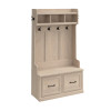 Kathy Ireland Bush Furniture Woodland 40W Hall Tree and Shoe Storage Bench Warm Maple - WDL001WM