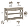 Bush Key West Console Table with Drawers and Shelves Washed Gray - KWT248WG-03