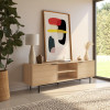 Nexera Hamilton 70” TV Stand with 2 Storage Cabinets Natural Blonde Oak - 157483
