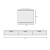 Nexera Slim 72” Wall-mounted TV Stand with three Storage Cabinets - 157683