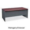 HON 38000 Series Single Left Pedestal Desk Mahogany/Charcoal - 38294LNS