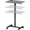 Lorell Height-adjustable Mobile Desk Charcoal finish - LLR84837