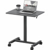 Lorell Height-adjustable Mobile Desk Charcoal finish - LLR84837
