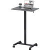 Lorell Height-adjustable Mobile Desk Charcoal finish - LLR84837