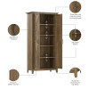 Bush Furniture Key West Tall Storage Cabinet In Reclaimed Pine - KWS266RCP-03