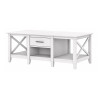 Bush Furniture Key West Coffee Table with Storage in Pure White Oak - KWT148WT-03