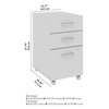Bush Furniture Arrive 3-Drawer File Cabinet Assembled Natural Elm - ARF116NE-Z