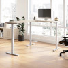 Bush Furniture Move 60 Series 60W Height Adjustable L Shaped Standing Desk Natural Elm / Silver - M6SL6078NESK