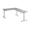 Bush Furniture Move 60 Series 60W Height Adjustable L Shaped Standing Desk Platinum Gray / Silver - M6SL6078PGSK