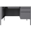 Lorell Fortress Series Single-Pedestal Desk Gray/Light Gray 48"x  30" - LLR66940