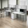 Bush Furniture Office-in-an-Hour Straight Desk Workstation Package - WC36192-03STGK