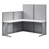 Bush Furniture Office-in-an-Hour L Shaped Desk Workstation with Panels - WC36194-03K
