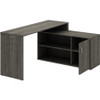 LYS L-Shape Workstation with Cabinet Weathered Charcoal - LYSDK103RRWC