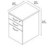 Bush Furniture Office-in-an-Hour Mobile File White - WC36153-03K