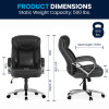 Flash Furniture HERCULES Series Big & Tall 500 lb. Rated Black LeatherSoft Executive Swivel Ergonomic Office Chair with Extra Wide Seat - GO-2092M-1-BK-GG