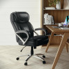 Flash Furniture HERCULES Series Big & Tall 500 lb. Rated Black LeatherSoft Executive Swivel Ergonomic Office Chair with Extra Wide Seat - GO-2092M-1-BK-GG