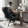 Flash Furniture HERCULES Series Big & Tall 500 lb. Rated Black LeatherSoft Executive Swivel Ergonomic Office Chair with Extra Wide Seat - GO-2092M-1-BK-GG