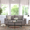 Flash Furniture Hudson Mid-Century Modern Sofa with Tufted Upholstery & Solid Wood Legs in Slate Gray - IS-PS100-GY-GG