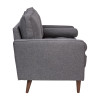 Flash Furniture Hudson Mid-Century Modern Sofa with Tufted Upholstery & Solid Wood Legs in Dark Gray - IS-PL100-DKGY-GG