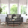 Flash Furniture Hudson Mid-Century Modern Sofa with Tufted Upholstery & Solid Wood Legs in Dark Gray - IS-PL100-DKGY-GG