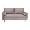 Flash Furniture Hudson Mid-Century Modern Sofa with Tufted Upholstery & Solid Wood Legs in Slate Gray - IS-PL100-GY-GG