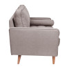 Flash Furniture Hudson Mid-Century Modern Sofa with Tufted Upholstery & Solid Wood Legs in Slate Gray - IS-PL100-GY-GG