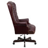 Flash Furniture Turner High Back Traditional Fully Tufted Burgundy LeatherSoft Executive Swivel Ergonomic Office Chair with Arms - CI-360-BY-GG