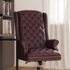 Flash Furniture Turner High Back Traditional Fully Tufted Burgundy LeatherSoft Executive Swivel Ergonomic Office Chair with Arms - CI-360-BY-GG