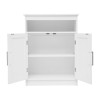 Flash Furniture Vega Storage Cabinet Organizer White - FS-VEGA-BATH-4-WH-GG