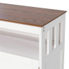 Flash Furniture Mayfield 40" Classic Storage Cabinet White with Walnut Finish Top - NAN-F-HY-B23108-WHWAL-GG