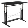 Flash Furniture Fairway Height Adjustable (27.25-35.75"H) Sit to Stand Desk Black - NAN-JN-21908-GG