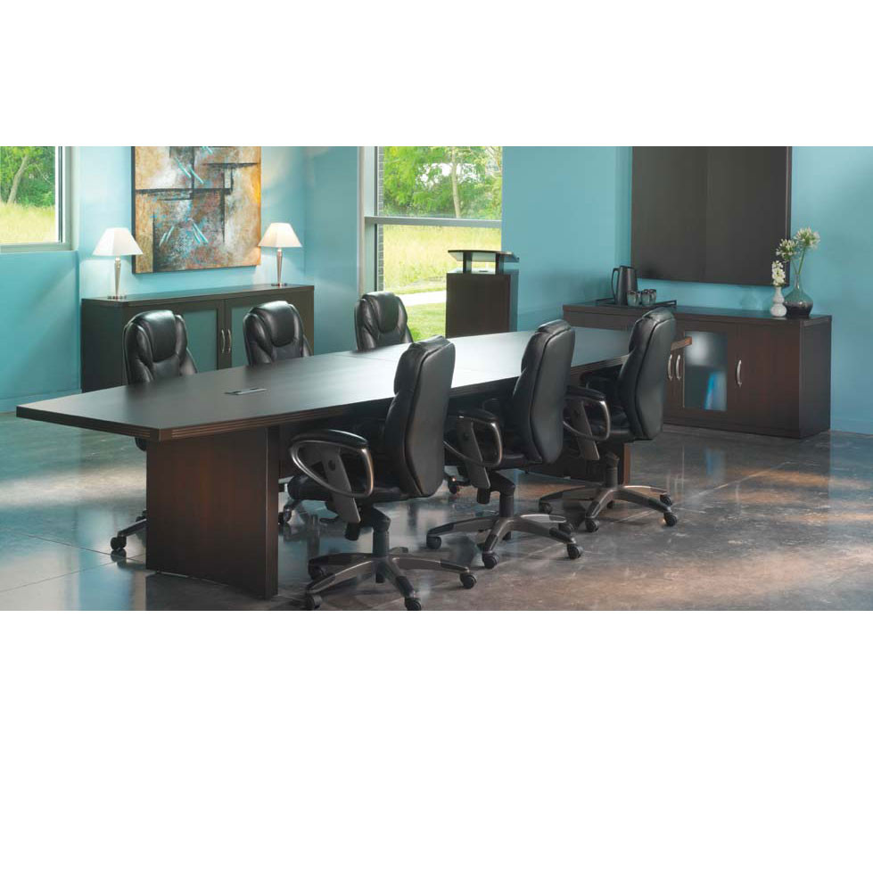 Mayline Aberdeen 12 Foot Boat-Shaped Conference Table - Thumbnail 4