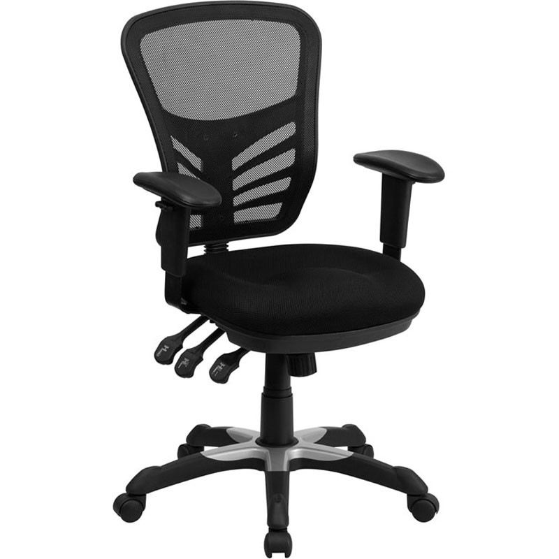 Mid-Back Black Mesh Drafting Chair