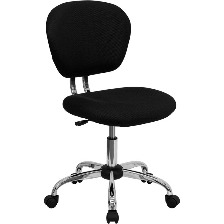 Flash Furniture H-2376-F-BK-GG Mid-Back Black Mesh Task Chair