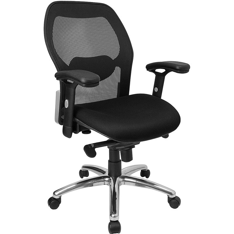 Flash Furniture Mid-Back Mesh Executive Swivel Chair - Thumbnail 4