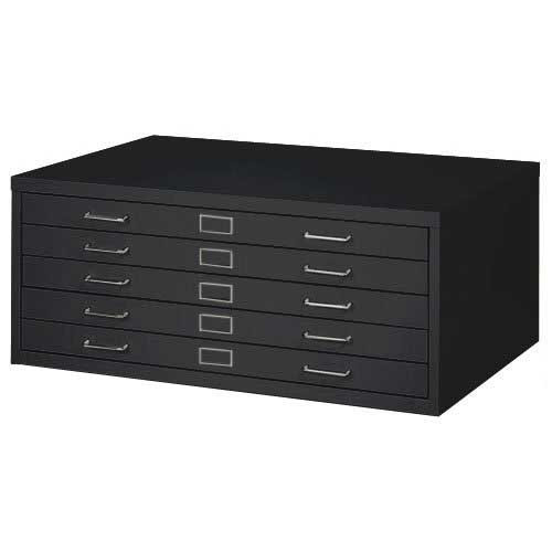 Safco 5-Drawer Steel Flat File Cabinet - 42x30 Inch Archival Safe Storage For Drawings, Documents, Large Sheets