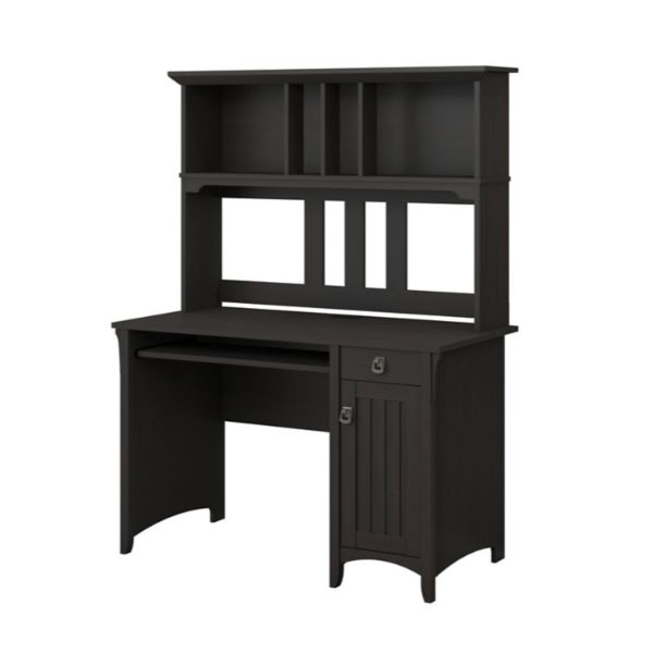 Bush MY72708-03 Salinas 48 Desk and Hutch Vintage Black Free Shipping!