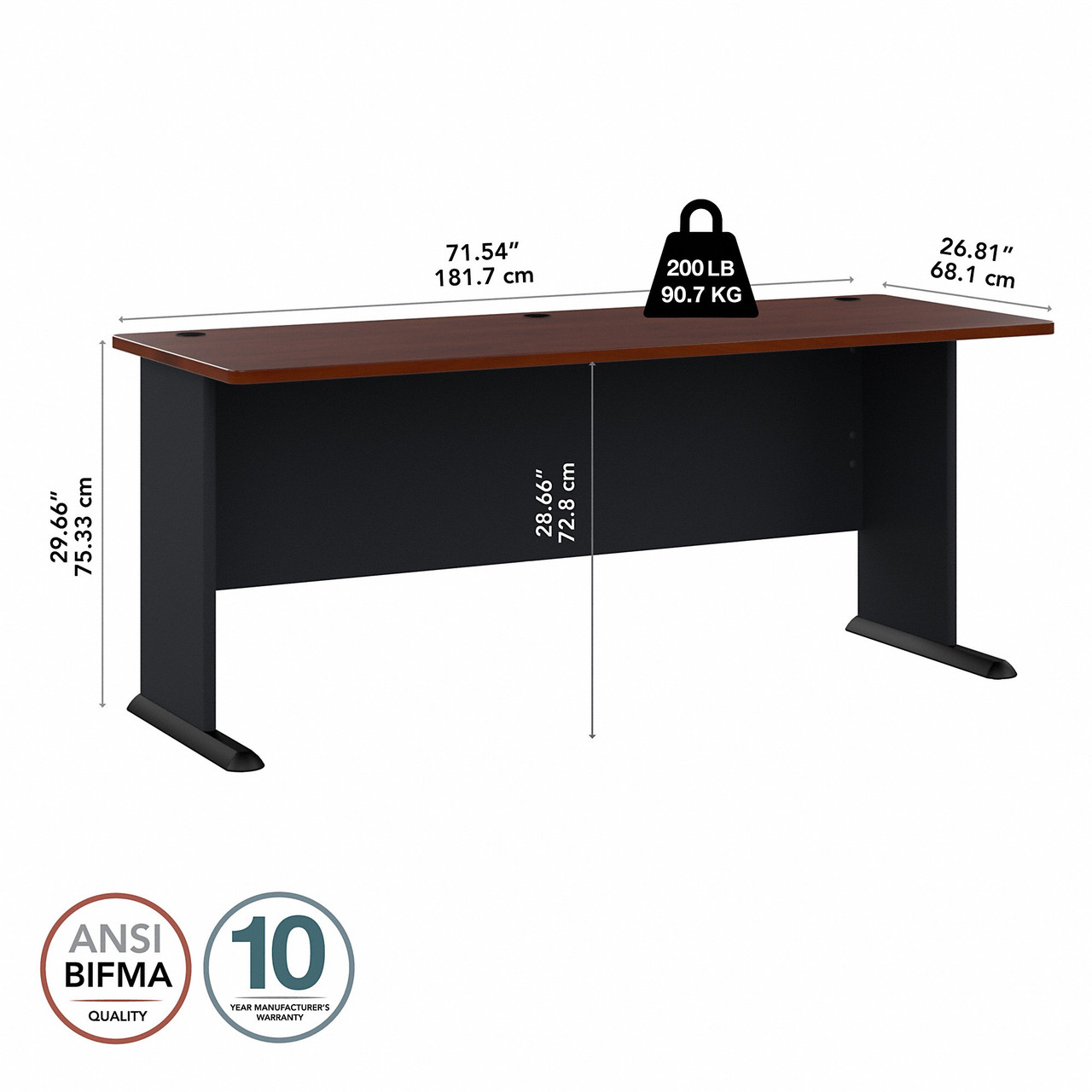 Bush BBF Series A Desk 72