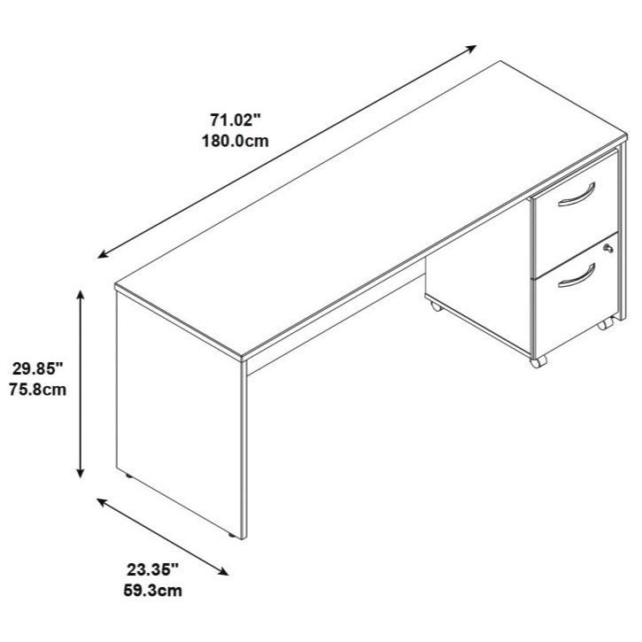 BBF Bush Series C Credenza Package SRC030MRSU Free Shipping!