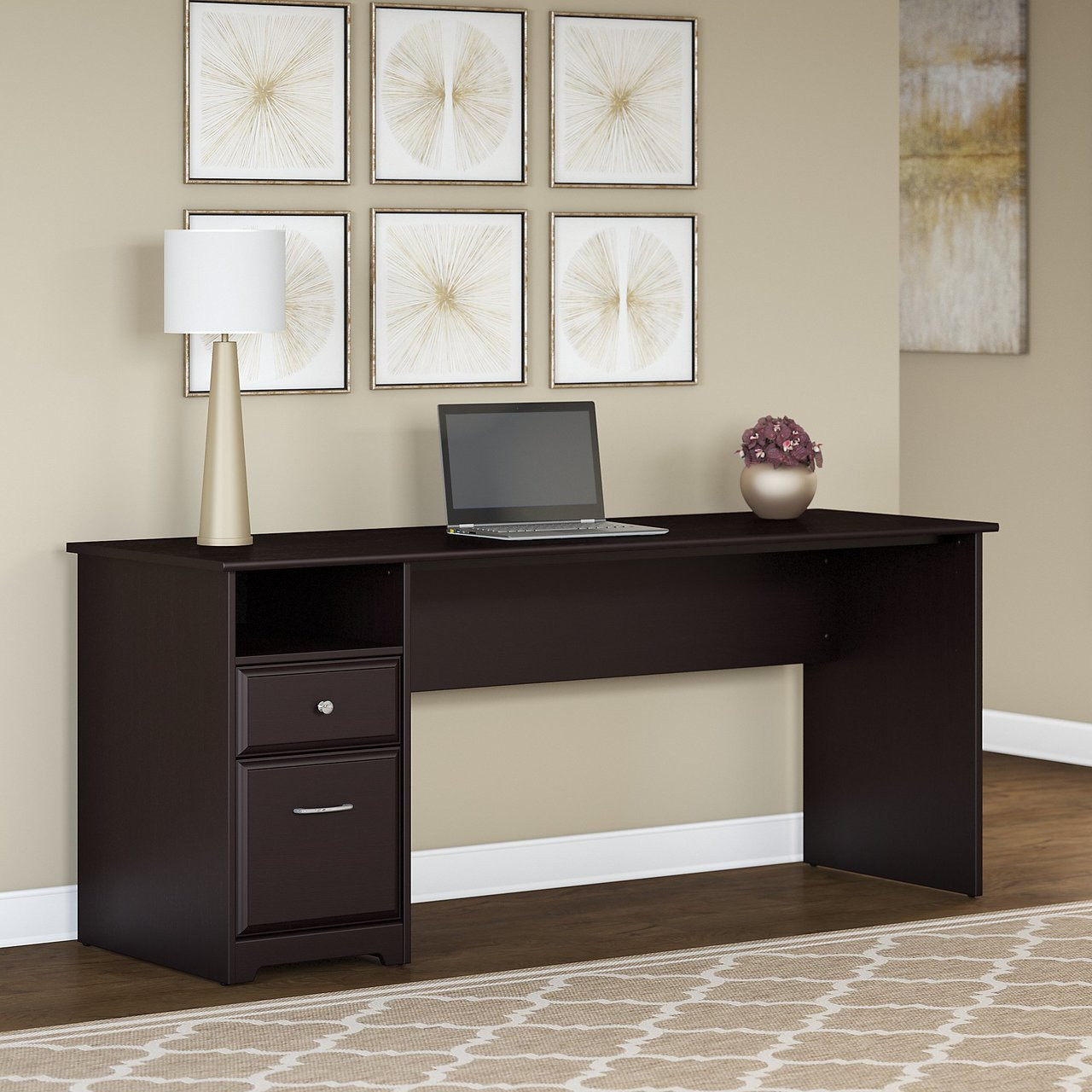 Bush WC31872 Cabot Computer Desk with Drawers 72