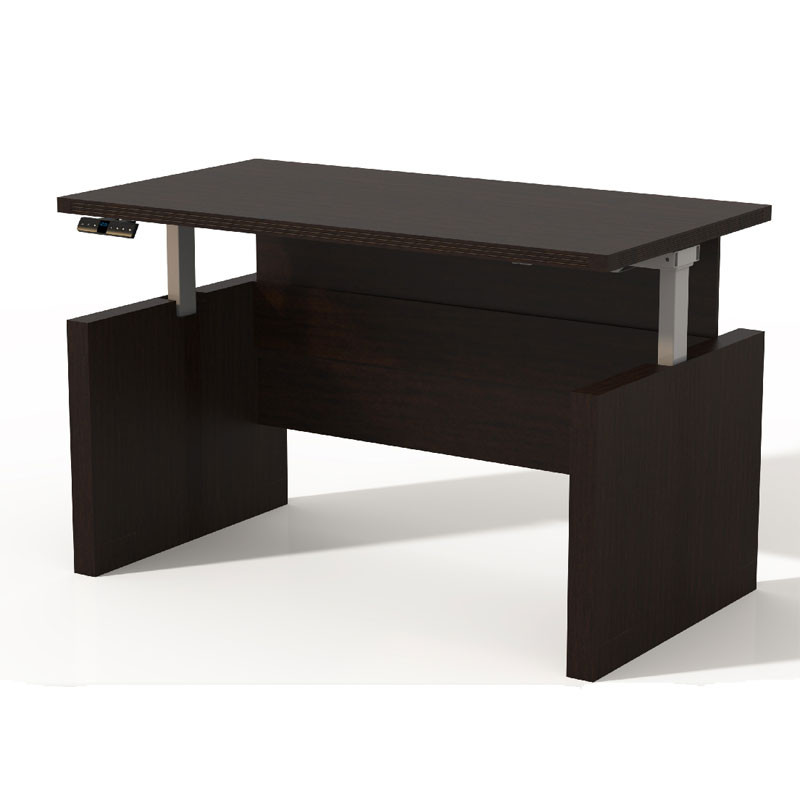 Mayline Aberdeen Adjustable Desk 72 Mocha - Free Shipping
