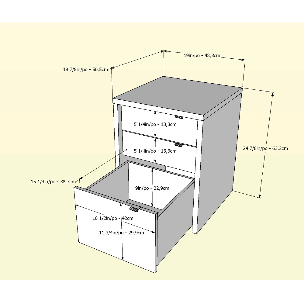 Nexera 211200 Chrono Collection 3-Drawer Filing Cabinet Free Shipping!