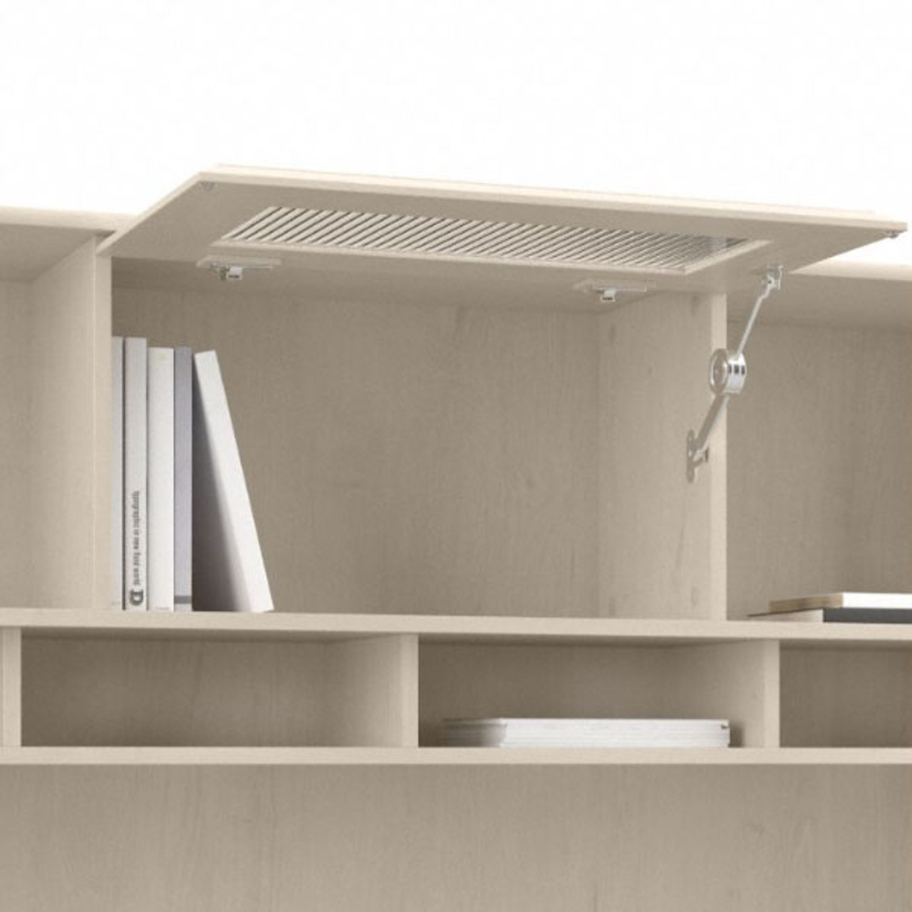 Bush Cabot CAB001LW 60 L-Shaped Desk with Hutch Ships Free