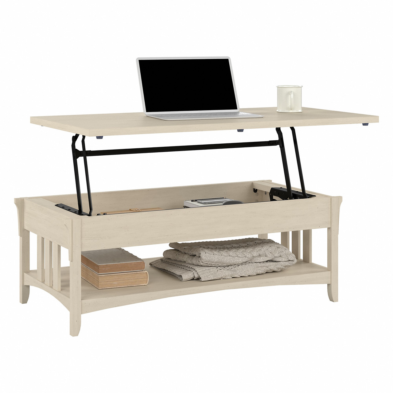 Bush Furniture Salinas Lift Top Coffee Table Desk with