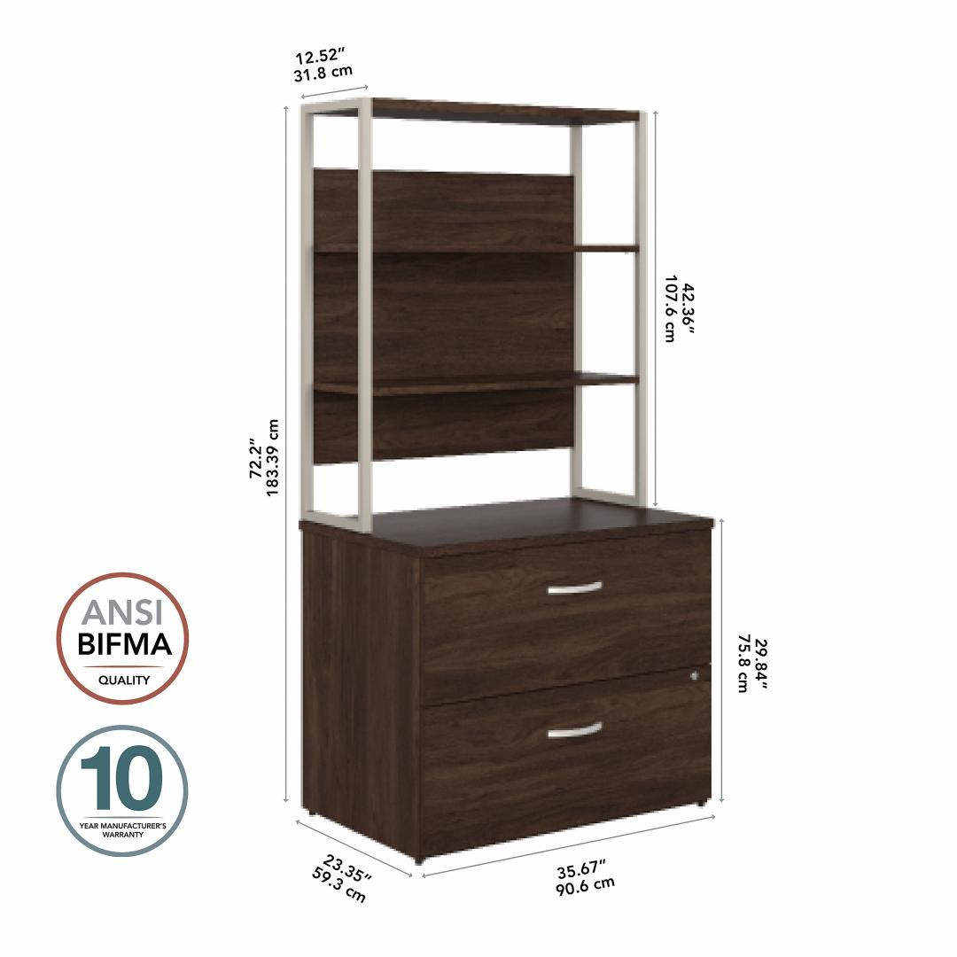 Bush Furniture Hybrid 72W x 36D L Shaped Table Desk with 3 Drawer