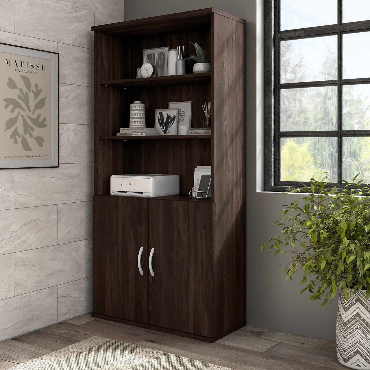 Bush Business Furniture Hybrid Tall 5 Shelf Bookcase on Sale!