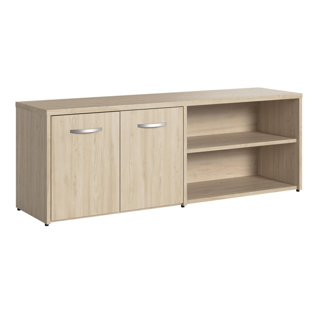 Bush Furniture Low Wall Storage Cabinet Natural Elm - SCS160NE