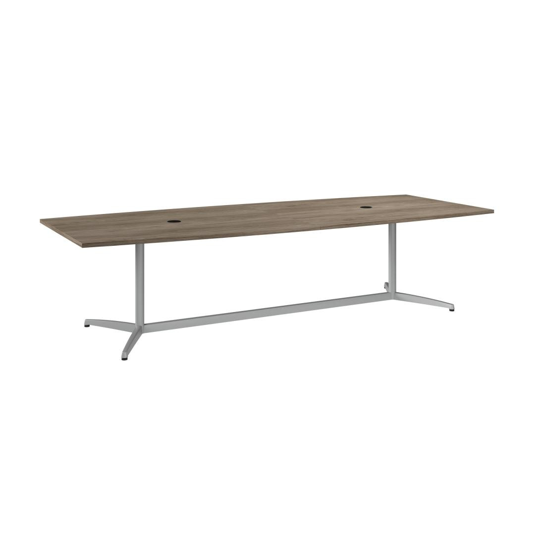 Bush Business Furniture Boat-Shaped Conference Table with Metal
